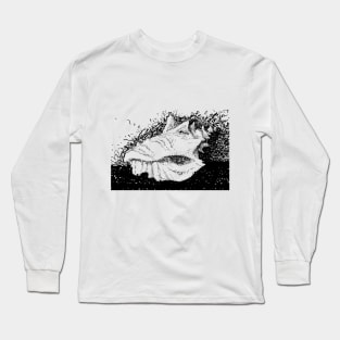 Listen to the sea. Seashell drawing. Long Sleeve T-Shirt